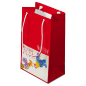 生まれベビーパーソナライズされた抱き枕 スモールペーパーバッグ (裏面アングル)