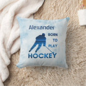 生まれホッキーピ遊ローの青い線 クッション (ブランケット)