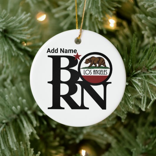 生まれロサンゼルスCAカスタマイズ セラミックオーナメント (ツリー)