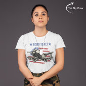 生まれヴィンテージ飛行機へUSAフラッグ航空 Tシャツ