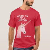 生まれ一角像の頭と魔法のユニセックス Tシャツ (正面)