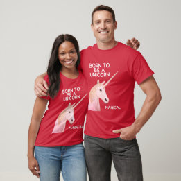生まれ一角像の頭と魔法のユニセックス Tシャツ