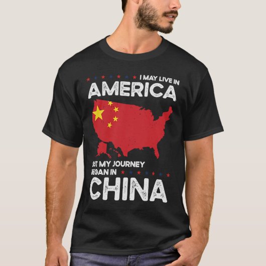生まれ中国の中国アメリカ合衆国シチズンシップ2 Tシャツ (正面)