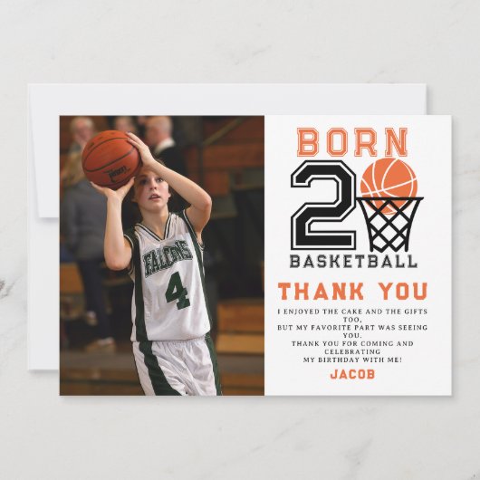 生まれ二 | スポーツ少年の二歳の誕生日 サンキューカード (正面)