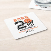 生まれ二 | スポーツ少年の二歳の誕生日 スクエアペーパーコースター (アングル)