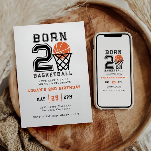 生まれ二 | スポーツ少年の二歳の誕生日 招待状