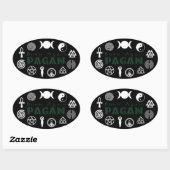 生まれ再異教のび 楕円形シール (シート)