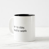 生まれ千年世代Z世代の強制労働を中止おもしろいする ツートーンマグカップ (正面左)