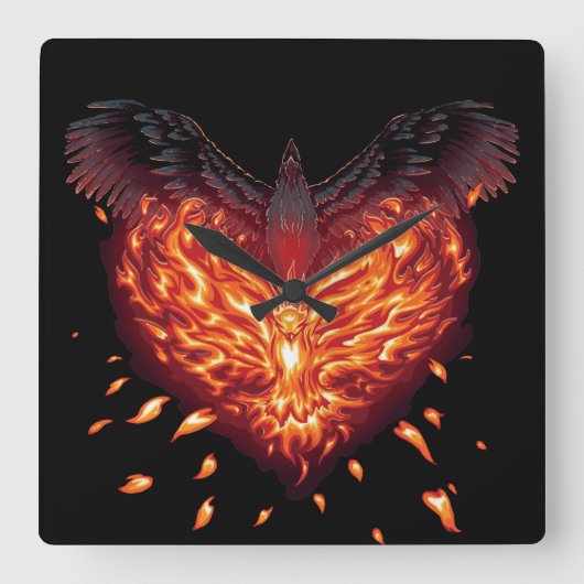 生まれ変わったハート スクエア壁時計 (正面)