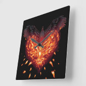 生まれ変わったハート スクエア壁時計 (傾斜)