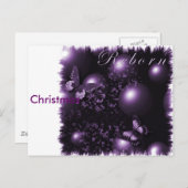 生まれ変わった蝶クリスチャンアートパープルポストカード シーズンポストカード (正面/裏面)