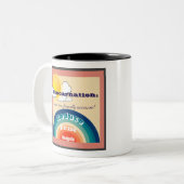 生まれ変わるエコフレンドリー – コーヒーマグ ツートーンマグカップ (正面左)