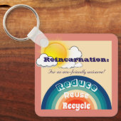 生まれ変わるエコ-フレンドリーキーチェーン キーホルダー (正面)