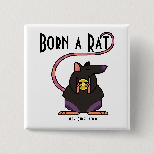 生まれ女 缶バッジ (正面)