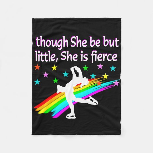 生まれ姿スケートで滑る フリースブランケット (正面)