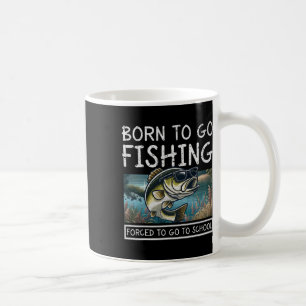生まれ学校魚釣りへ行くことを余儀なくさおもしろいれる コーヒーマグカップ