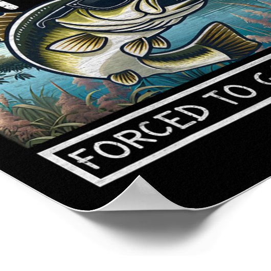 生まれ学校魚釣りへ行くことを余儀なくさおもしろいれる ポスター (角)