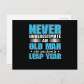 生まれ年を侮るな うるう年誕生日 ポストカード (正面/裏面)