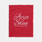 生まれ感動的て輝く信仰クリスマスレッド フリースブランケット (正面)