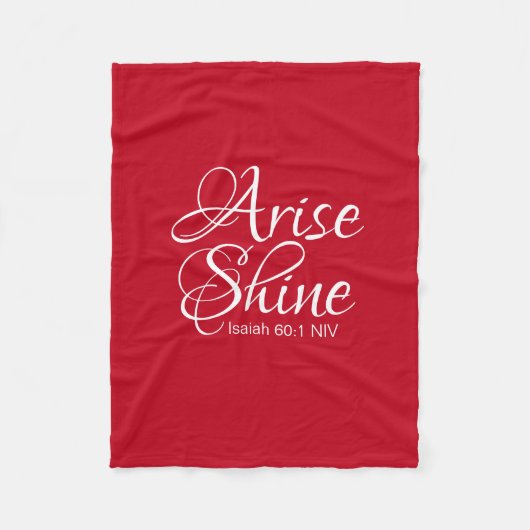 生まれ感動的て輝く信仰クリスマスレッド フリースブランケット (正面)