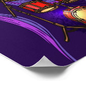 生まれ抽象芸術の背景をロックするポスター ポスター (角)