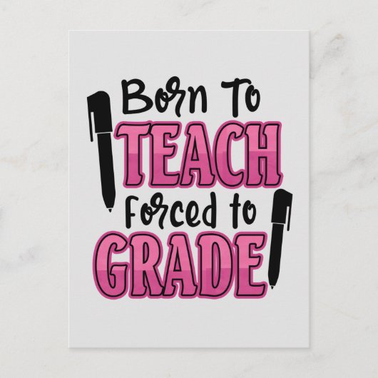 生まれ教える |おもしろい先生 ポストカード (正面)