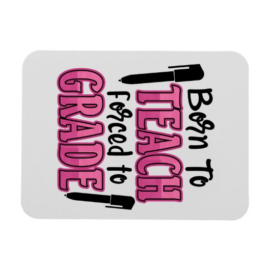 生まれ教える |おもしろい先生 マグネット (横)