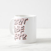 生まれ文字モチベーション感動的クート コーヒーマグカップ (正面左)