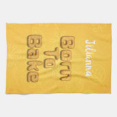 生まれ料理パンタイポグラフィユーモアを焼く キッチンタオル (横)