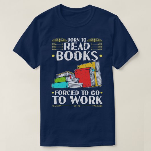 生まれ本を読み読取りに行くおもしろいに Tシャツ (デザイン正面)