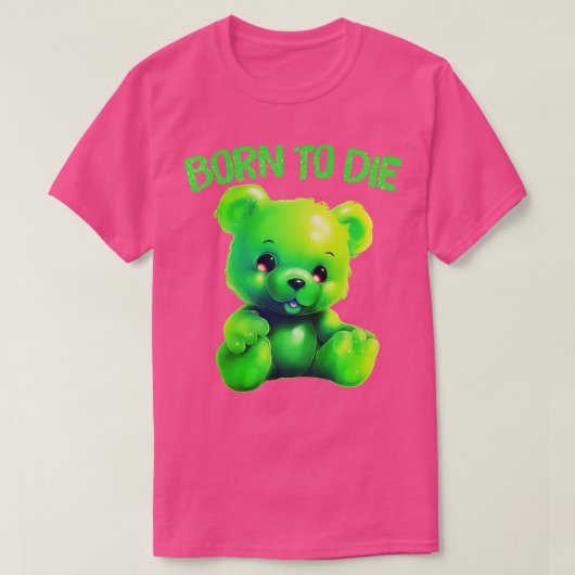生まれ死ぬ実存主義ミームデザイン Tシャツ (デザイン正面)