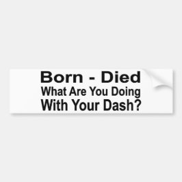 生まれ死亡Dashで何を行っている バンパーステッカー