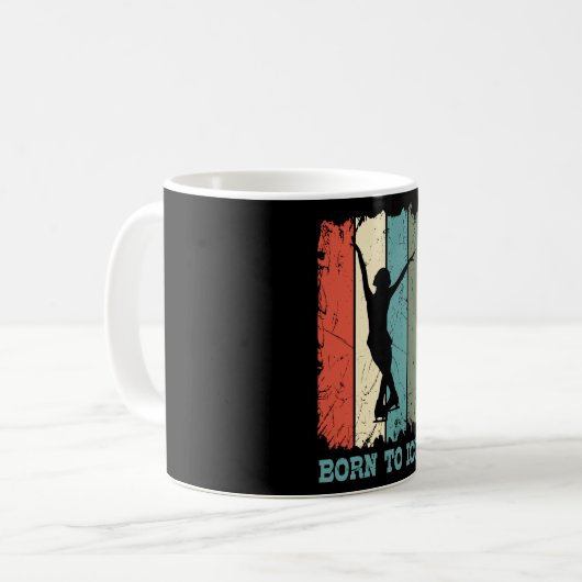 生まれ氷対姿スケートで滑るギフト氷スケートで滑る姿 コーヒーマグカップ (正面左)