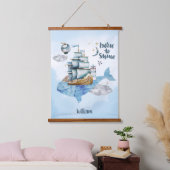 生まれ海で輝くカスタマイズ可能 吊り下げ型タペストリー (寝室)