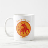 生まれ牛の年 – 中国の〔占星術の〕十二宮図 コーヒーマグカップ (左)