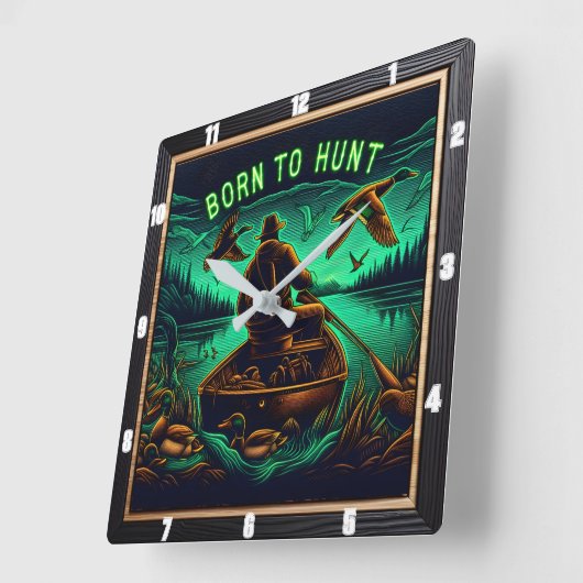 生まれ狩りへ スクエア壁時計 (傾斜)