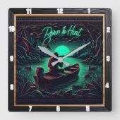 生まれ狩り素朴狩り スクエア壁時計 (正面)