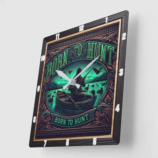 生まれ狩り スクエア壁時計 (傾斜)
