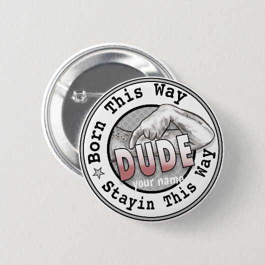 生まれ男 缶バッジ (正面&裏面)