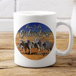 「生まれ目立つ」ゼブラのアート コーヒーマグカップ
