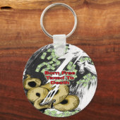 生まれ税付無料 キーホルダー (正面)