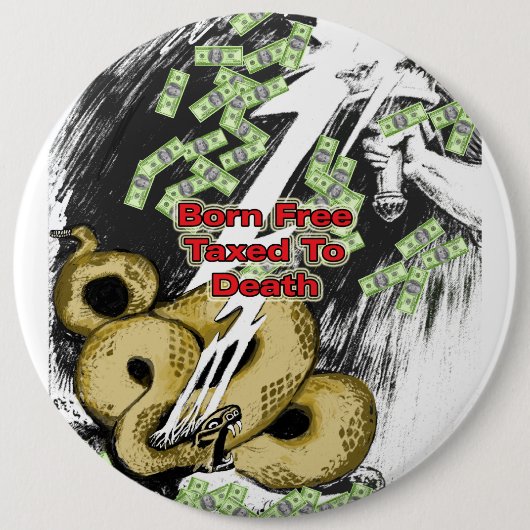 生まれ税付無料 缶バッジ (正面)