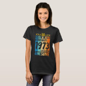 生まれ第50誕生日1973年2月50歳 Tシャツ (正面フル)