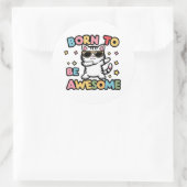 生まれ素晴らしCat Dabbing ラウンドシール (バッグ)