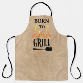 生まれ素朴Grill Tan Black Grill BBQ Flame エプロン