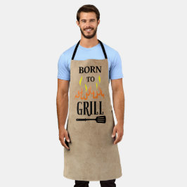 生まれ素朴Grill Tan Black Grill BBQ Flame エプロン