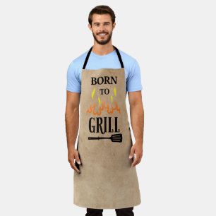 生まれ素朴Grill Tan Black Grill BBQ Flame エプロン