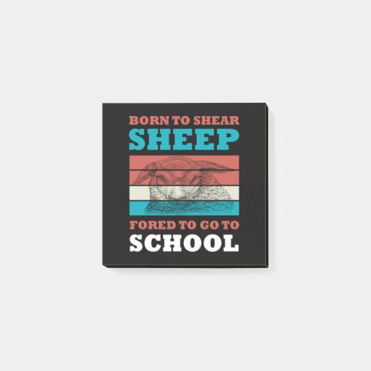生まれ羊を刈る ポストイット (正面)