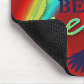 生まれ自由になる |赤い波 マウスパッド (コーナー)