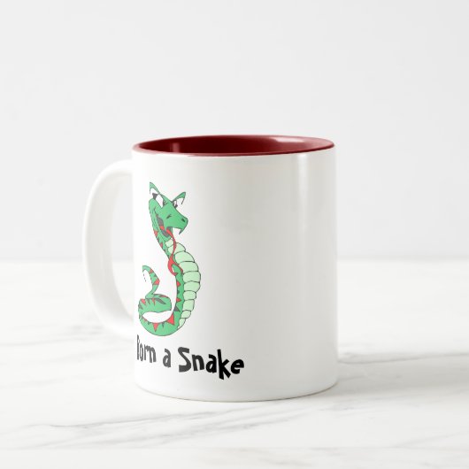 生まれ蛇 ツートーンマグカップ (正面左)